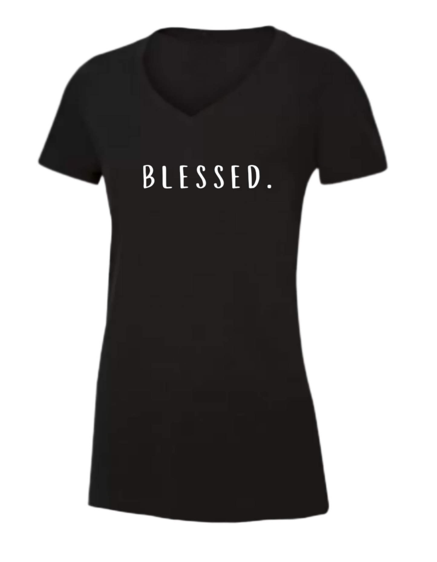 Blessed Ladies V-neck Tee